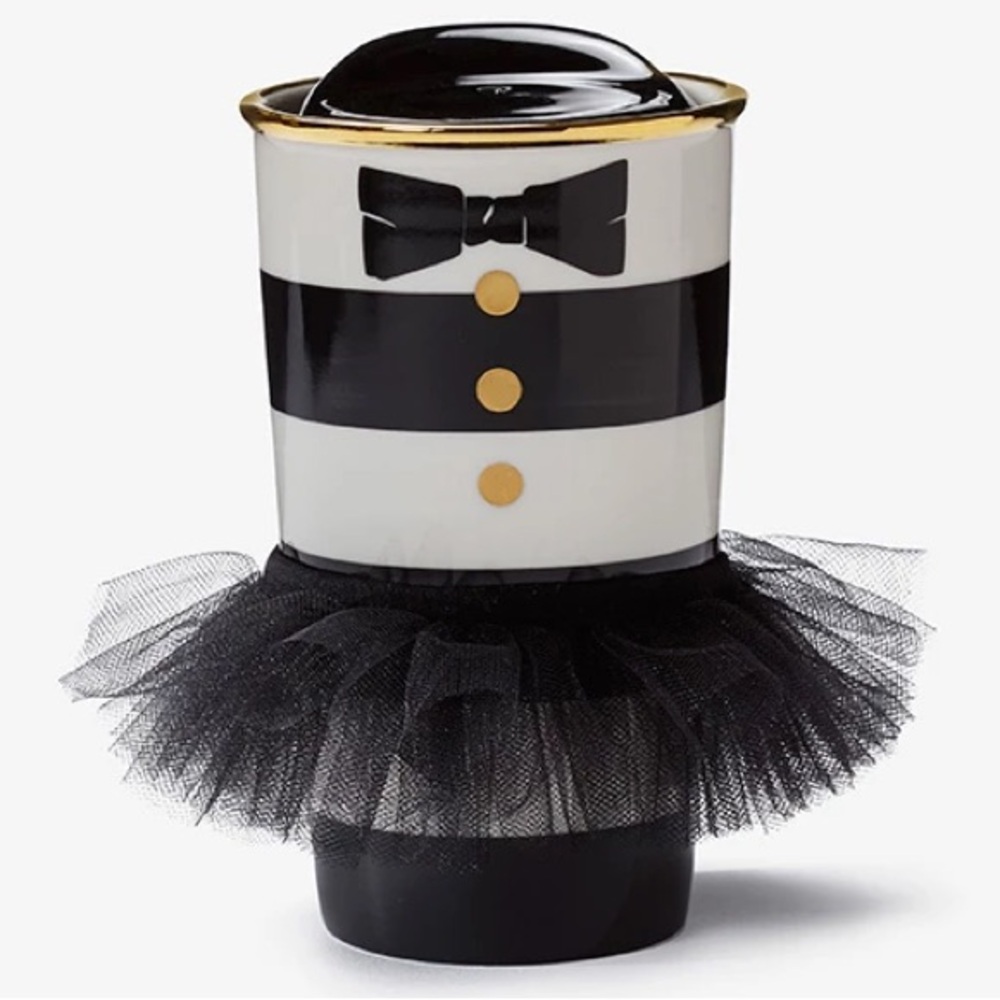 🖤 EUC Starbucks x Alice & Olivia Tuxedo Ceramic Tumbler 2013 w Tutu 12oz